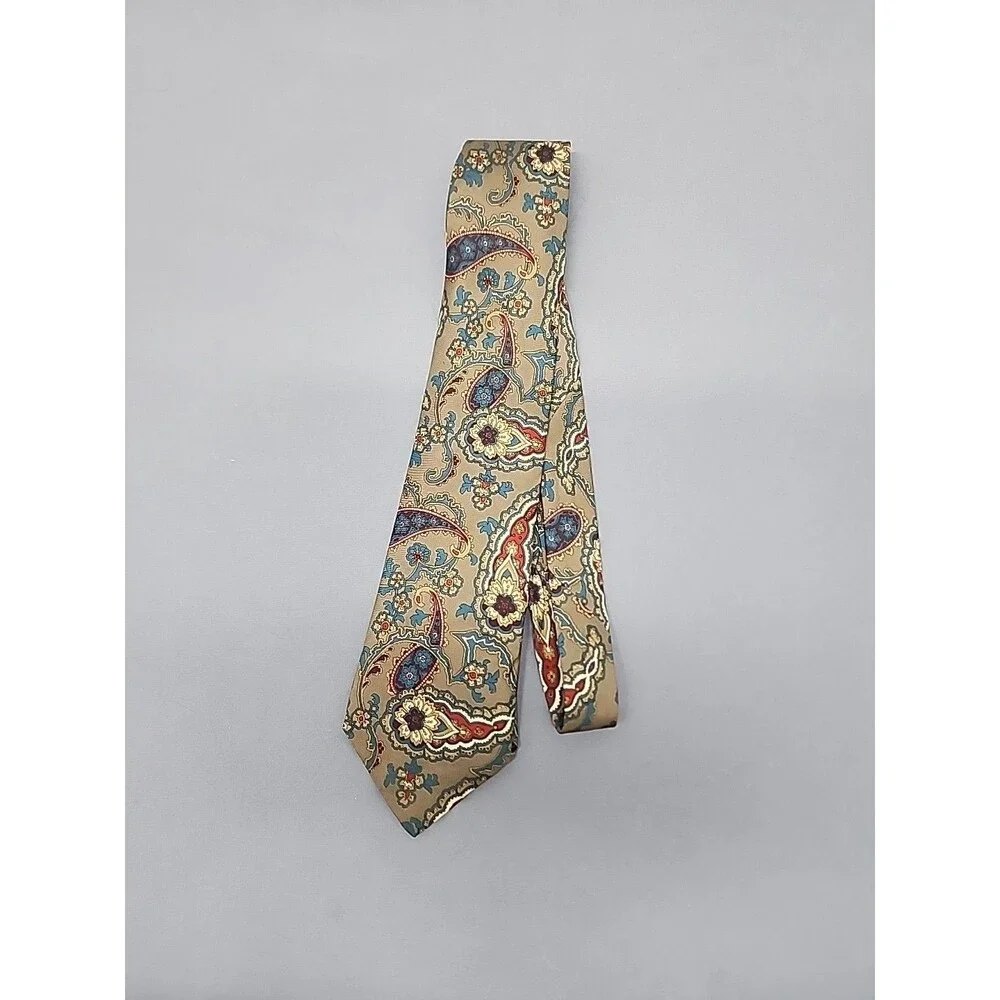 Vintage Gant 100% Silk Neck Tie Multicolor Paisley Paisley Floral